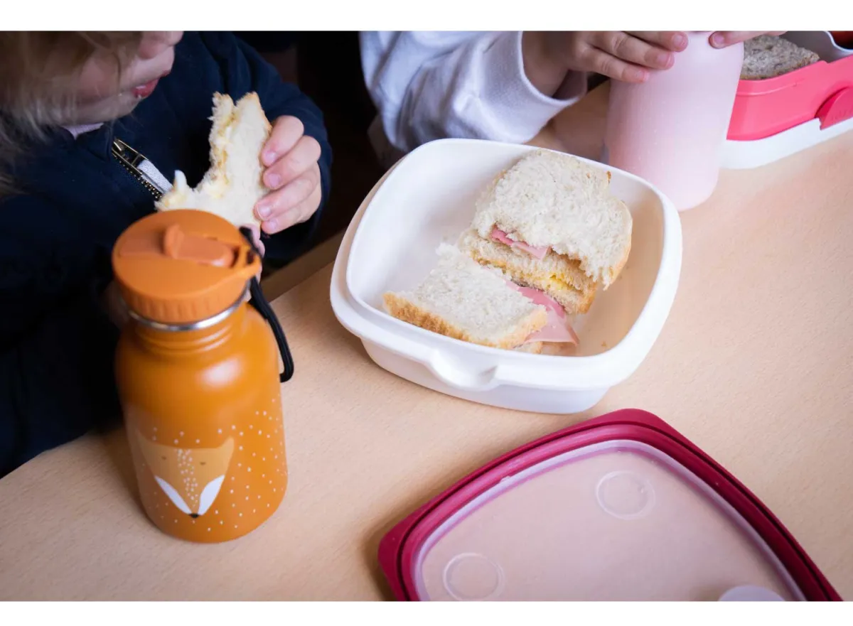 kinderen eten boterhammen uit brooddoos